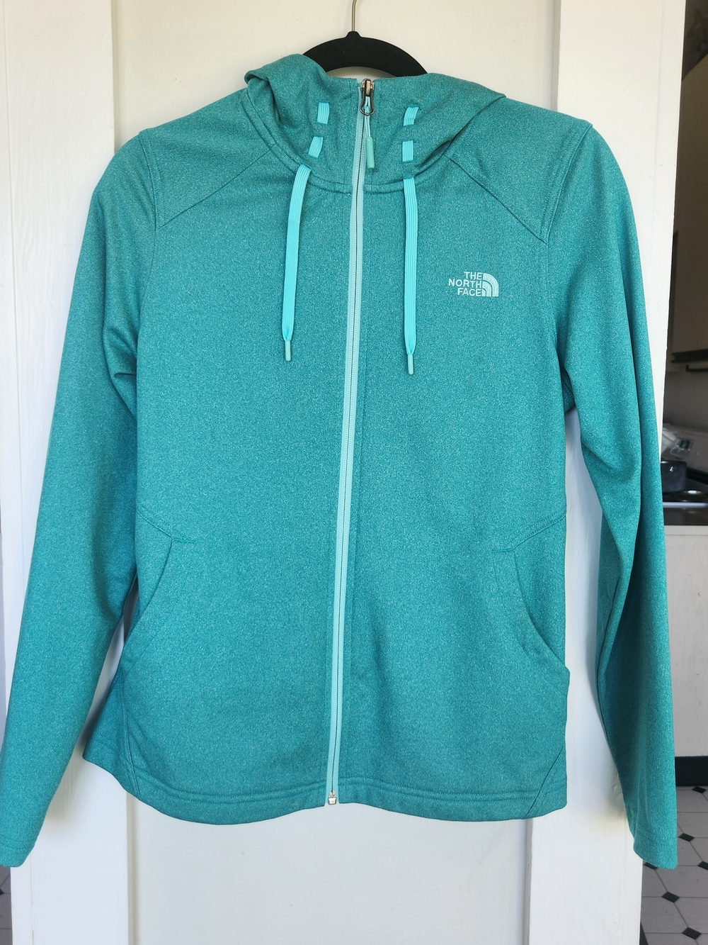The North Face Women's Teal Zip-Up Hooded Utility Jacket